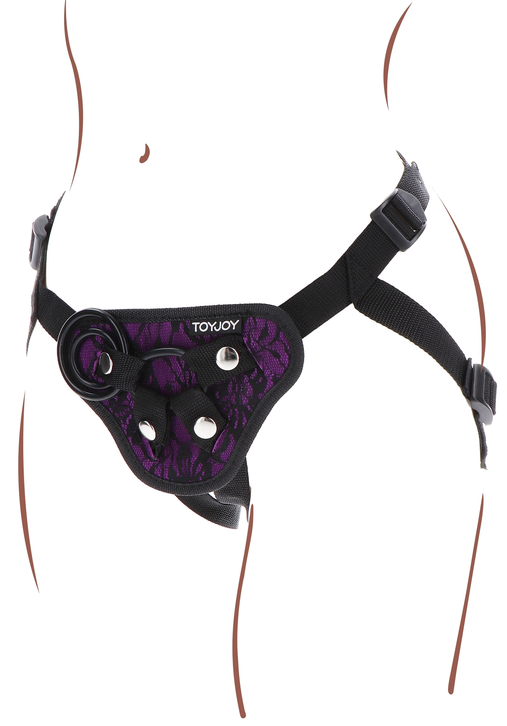 Harnais pour Gode ceinture Strap-On Get Real Violet – Image 5