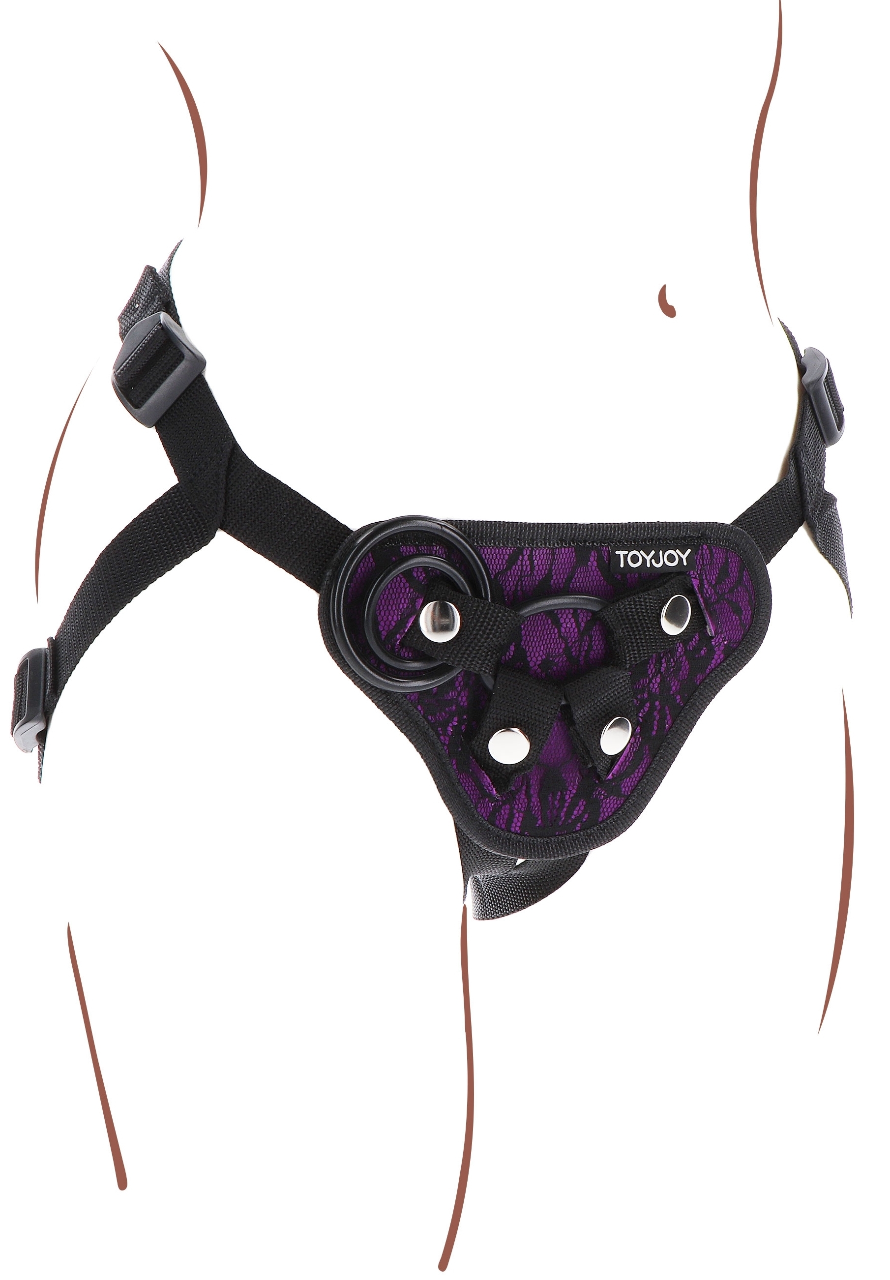 Harnais pour Gode ceinture Strap-On Get Real Violet – Image 8