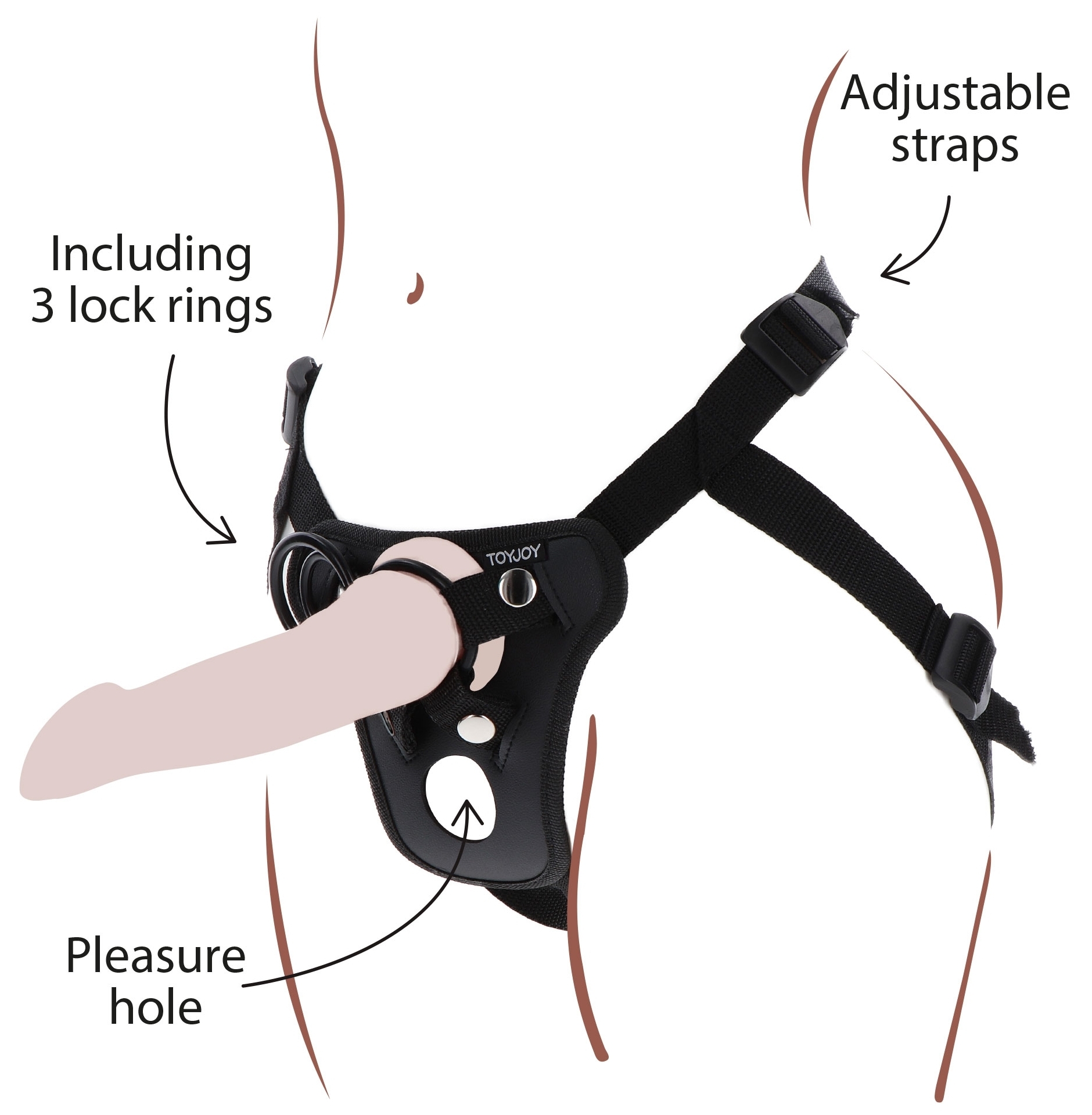 Harnais pour Gode-ceinture Strap-On Pleasure – Image 3