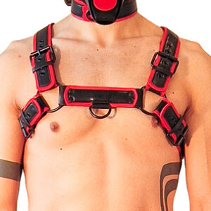 Harnais Puppy Harness Noir-Rouge