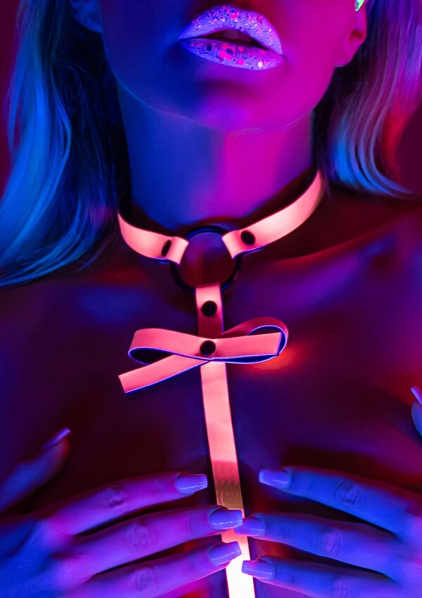Harnais Sexy Glow In The Dark S/M Rose – Image 3
