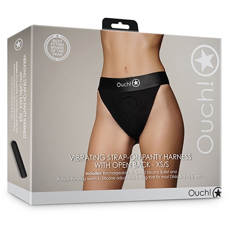 Jockstrap vibrant Strap-On Open Back Noir – Image 2