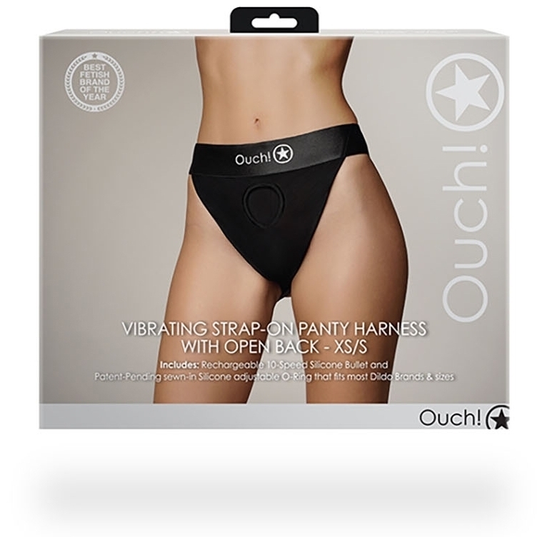 Jockstrap vibrant Strap-On Open Back Noir – Image 3