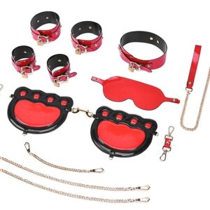 Kit Bondage 7 Pièces Lina Rouge