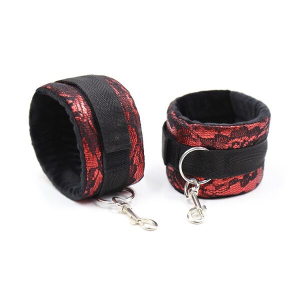 Kit Bondage Collier + Menottes Rouge – Image 4