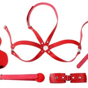 Kit d'Initiation BDSM OBEDIENCE 4 pièces Rouge