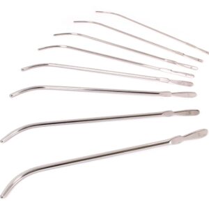 Kit de 8 tiges d'urètre courbées Van Buren 22cm - Diamètres 3 à 7mm