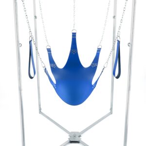 Kit Sling Cuir 5 Points Bleu Armature Grise
