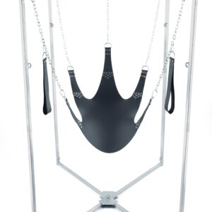 Kit Sling Cuir 5 Points Noir Armature Grise