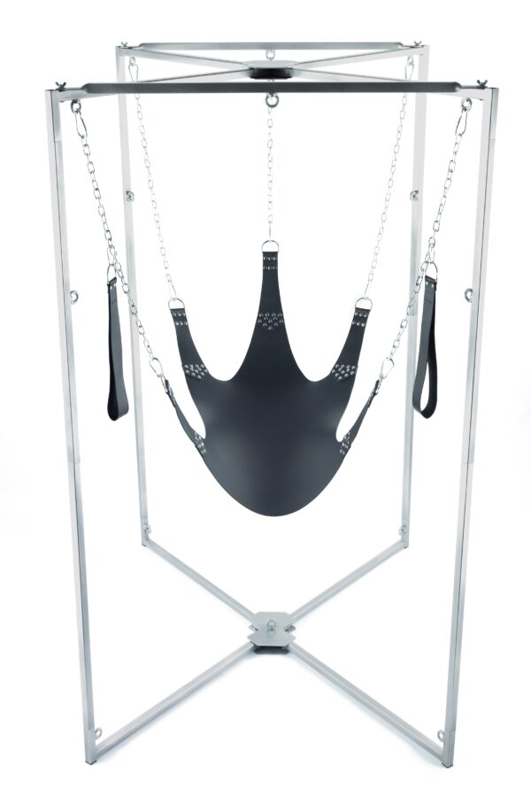 Kit Sling Cuir 5 Points Noir Armature Grise
