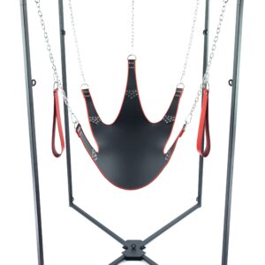Kit Sling Cuir 5 Points Noir-Rouge Armature Noire