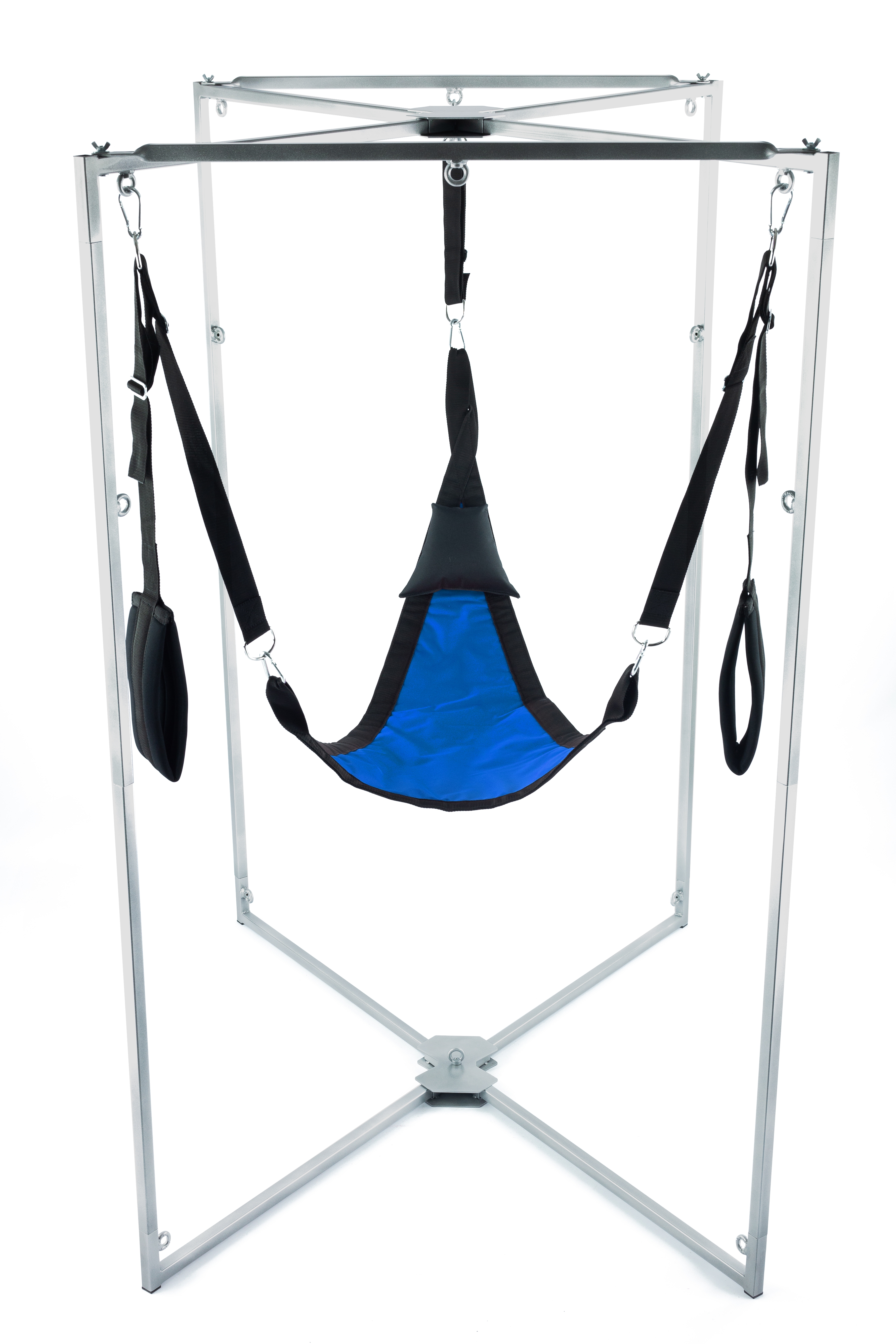 Kit Sling Tissu Triangle Bleu-Noir Armature Grise