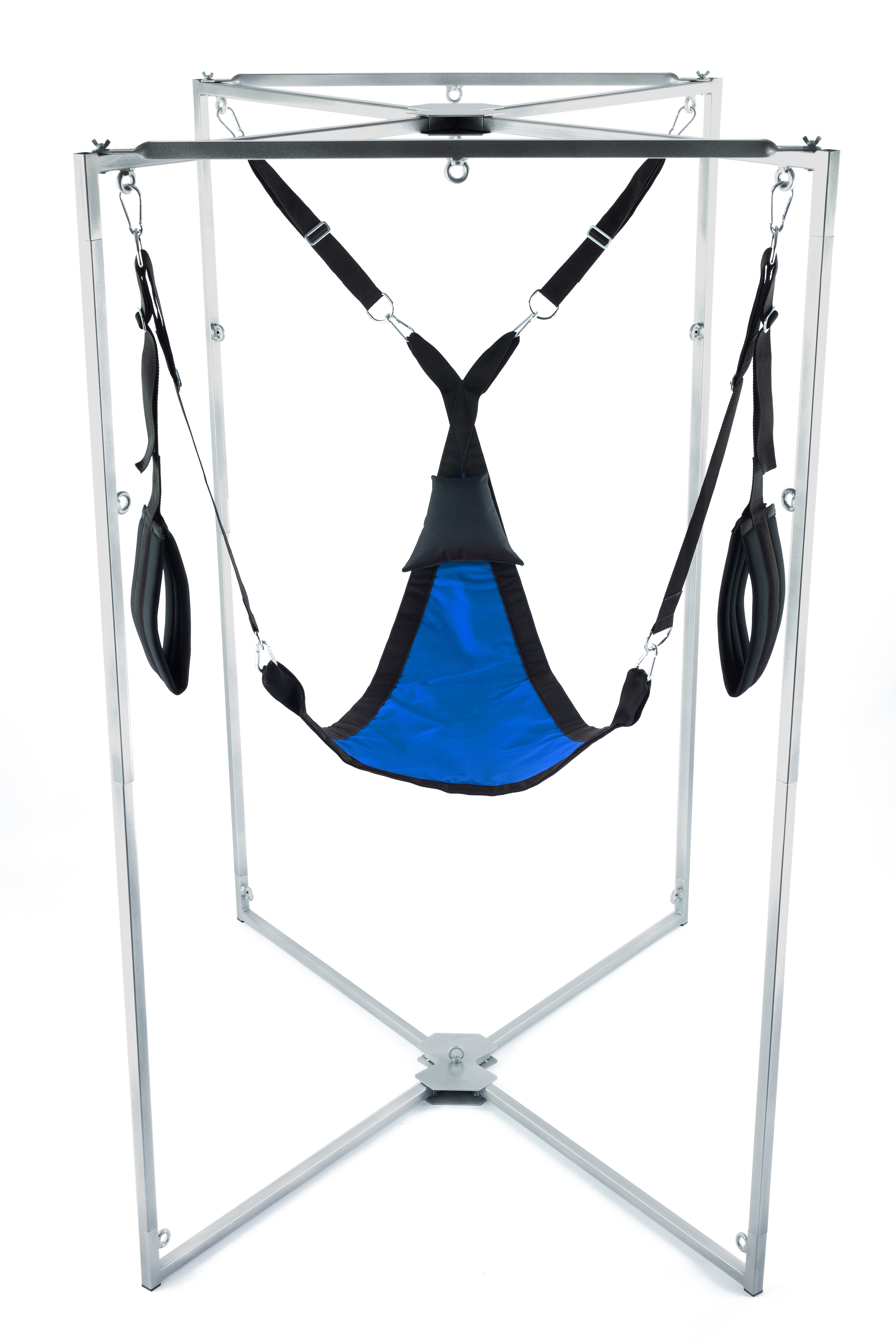 Kit Sling Tissu Triangle Bleu-Noir Armature Grise – Image 2