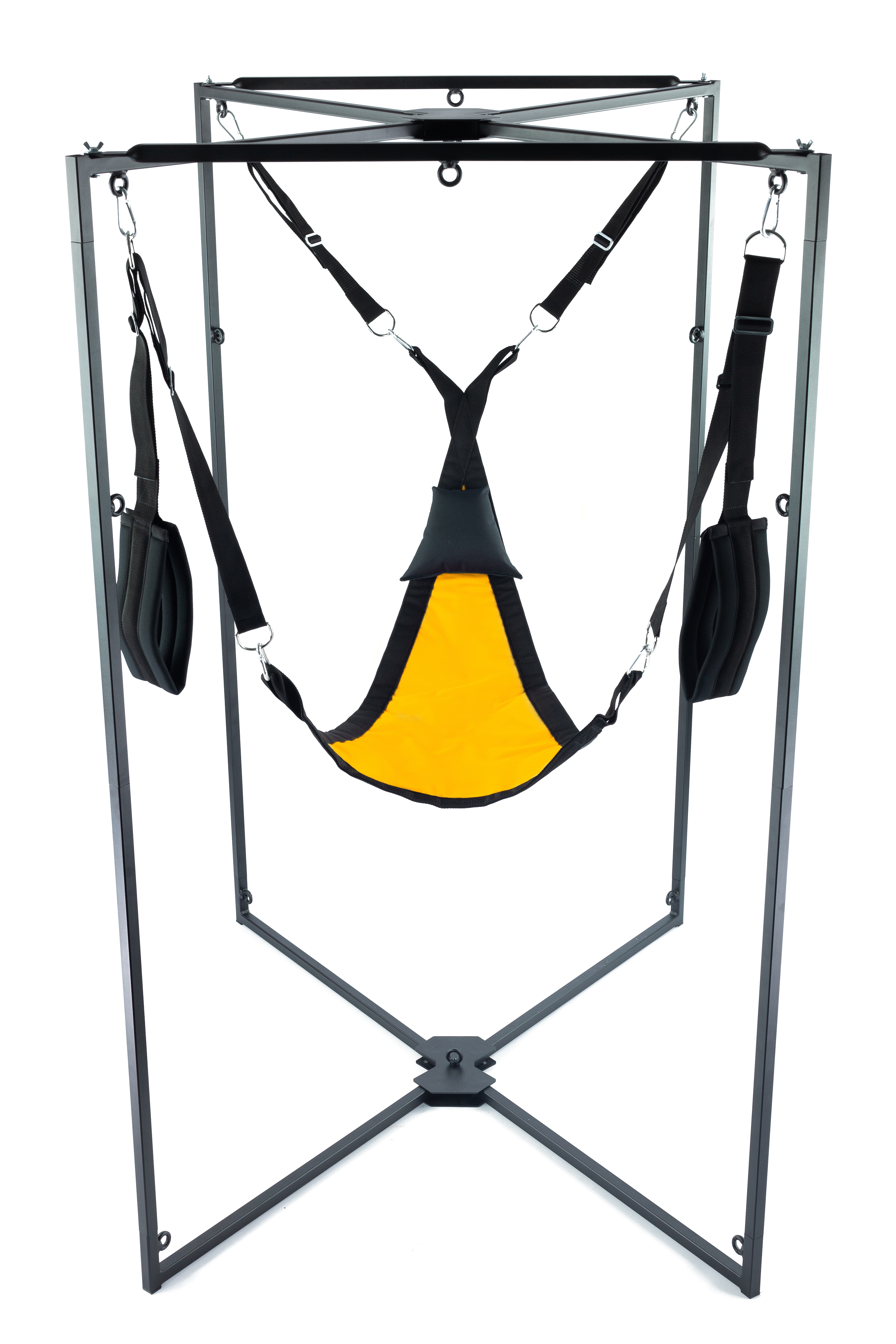 Kit Sling Tissu Triangle Jaune-Noir Armature Noire – Image 2