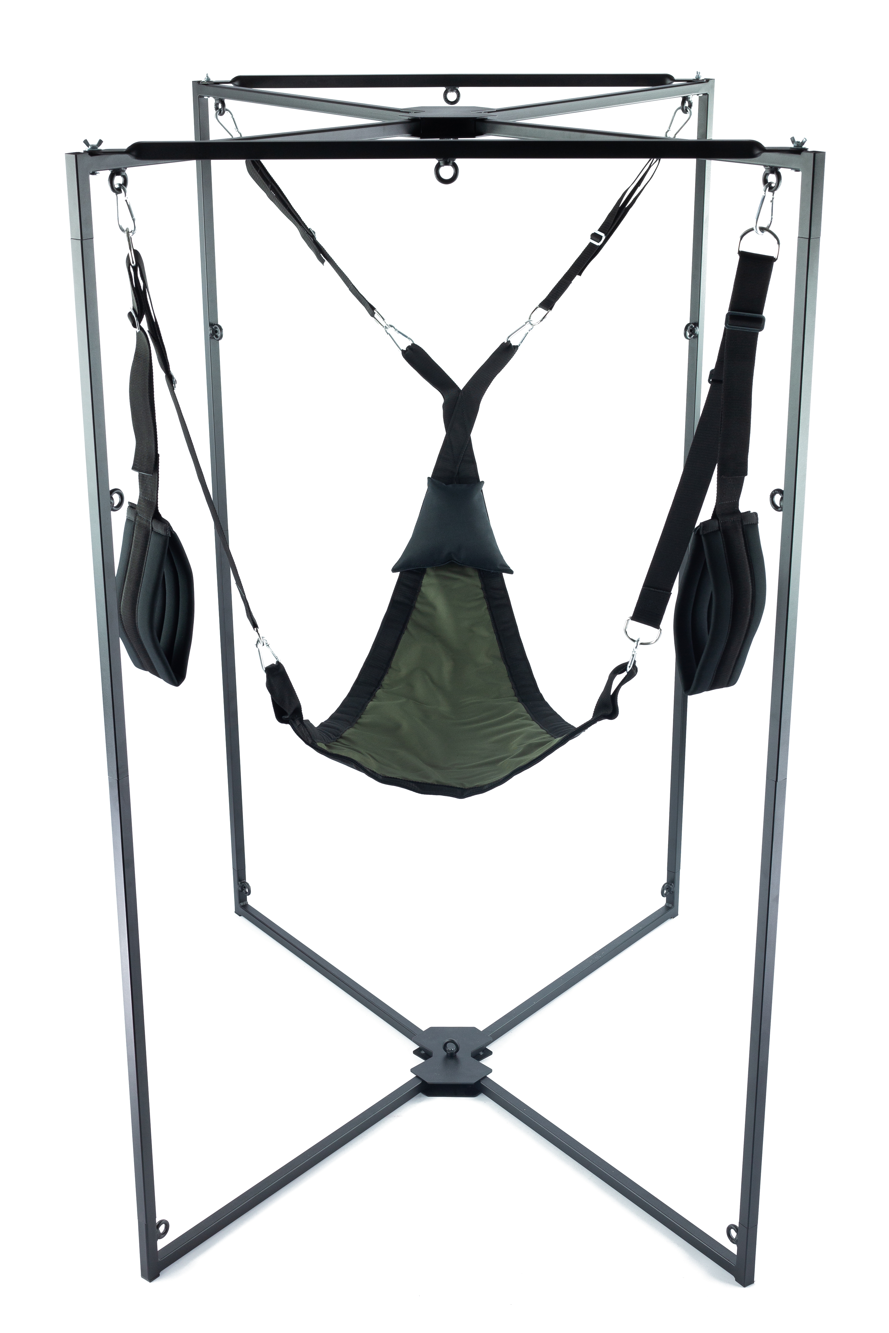 Kit Sling Tissu Triangle Kaki-Noir Armature Noire – Image 2