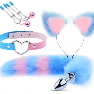 Kit Sm Mix Bondage Bleu-Rose 4 pièces