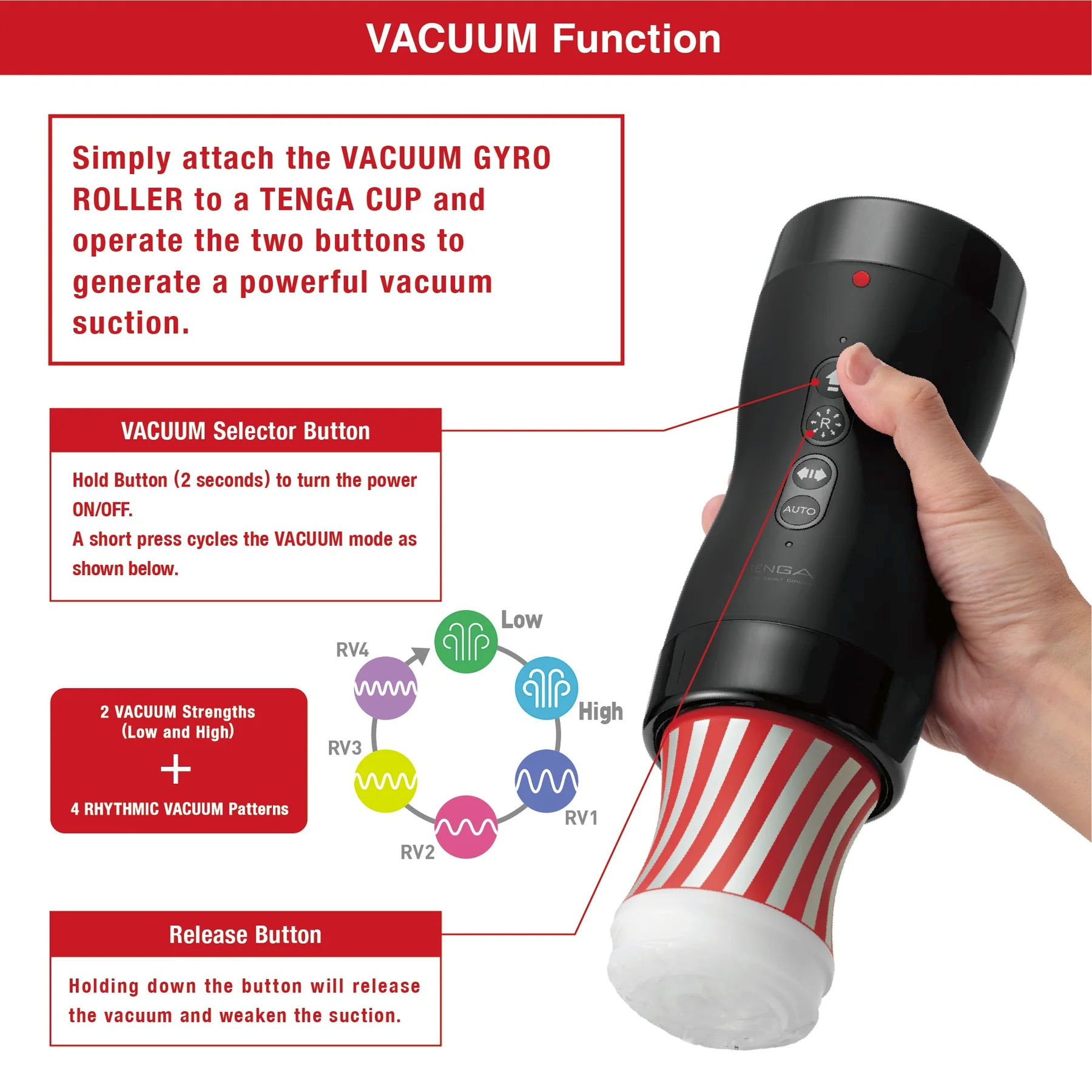 Kit Succion-Rotation Tenga Vacuum Gyro Roller – Image 3