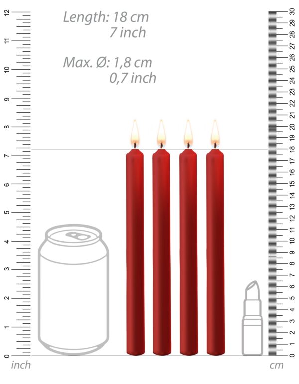 Lot de 4 Bougies Teasing Wax Rouge – Image 4