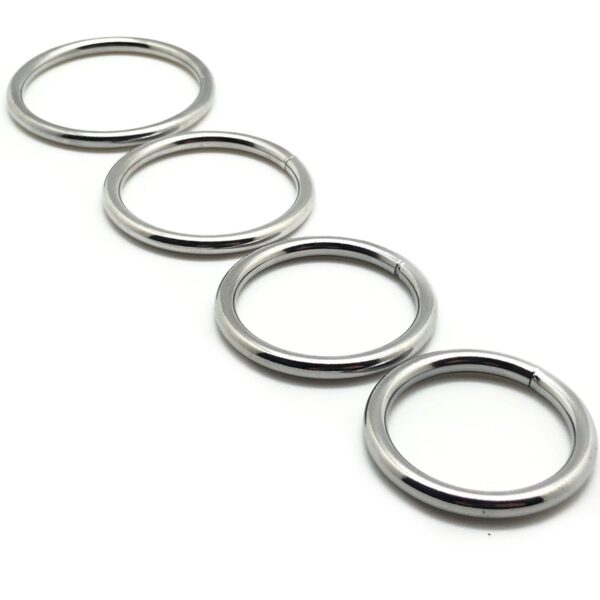 Lot de 4 cockrings en métal ROUND LIGHT | Diamètre de 35 à 50mm – Image 2