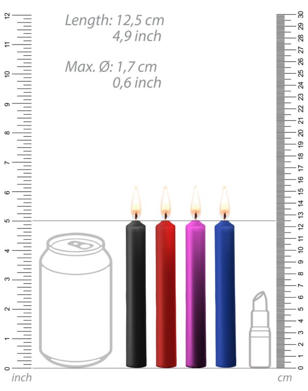 Lot de 4 mini bougies SM Wax Multicolore – Image 8