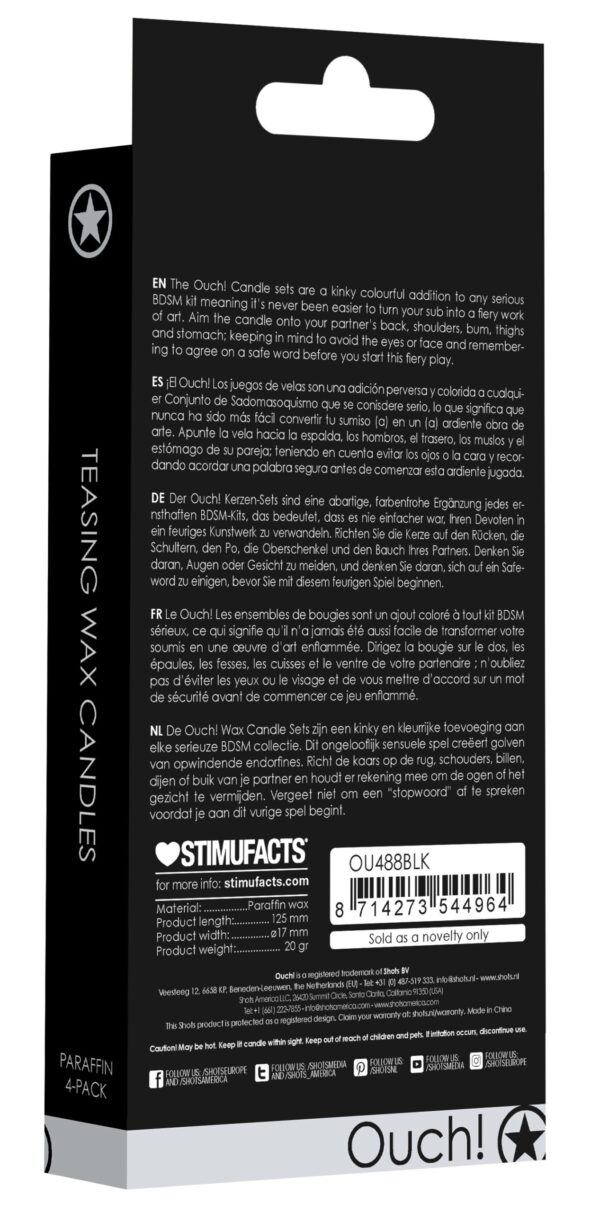 Lot de 4 mini bougies SM Wax Noire – Image 4