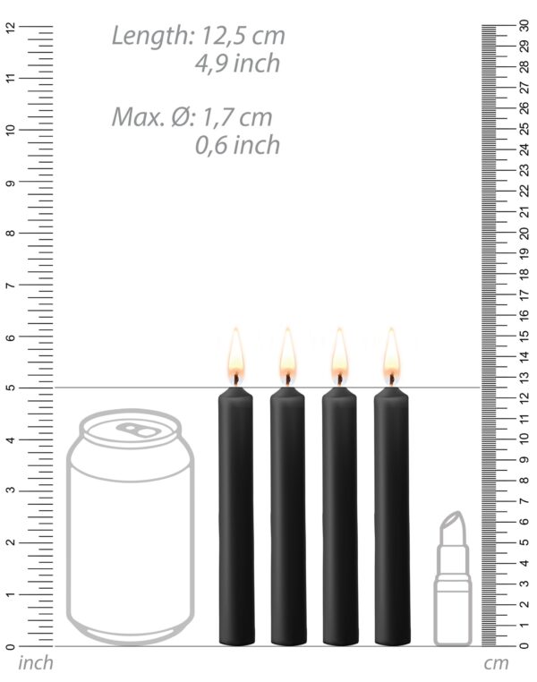 Lot de 4 mini bougies SM Wax Noire – Image 5