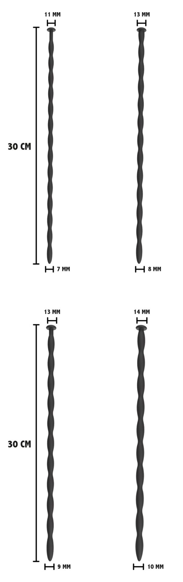 Lot de 4 Tiges d'urètre Advanced Dilator 30 cm - Diamètre 7 à 10mm – Image 3