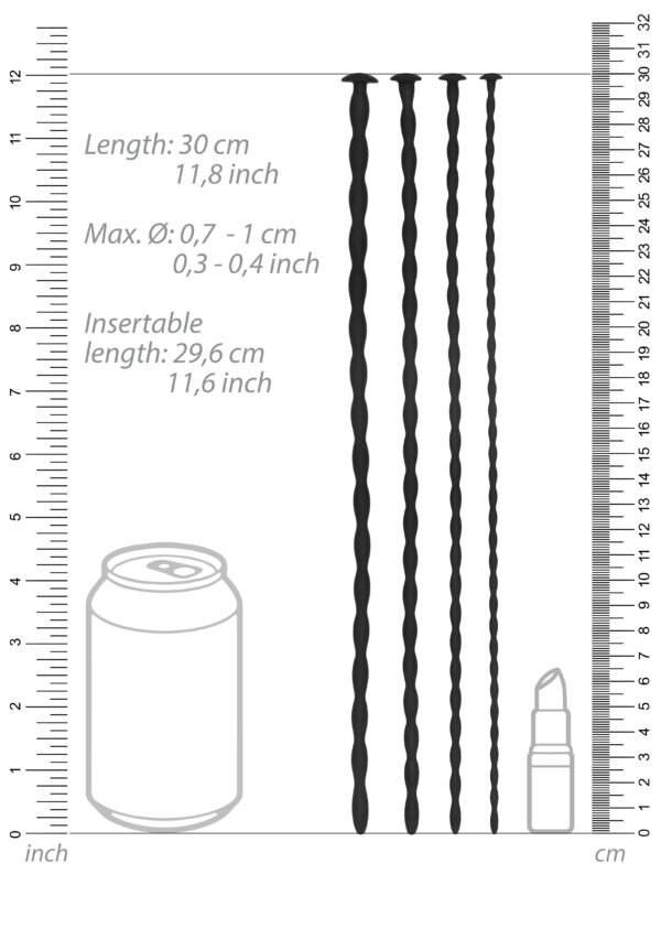 Lot de 4 Tiges pour Urètre Sporal Screw 30cm - Diamètres de 7 à 10mm – Image 3
