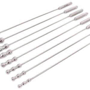 Lot de 8 tiges d'urètre Dilator Beads 28cm - Diamètre de 7 à 14mm