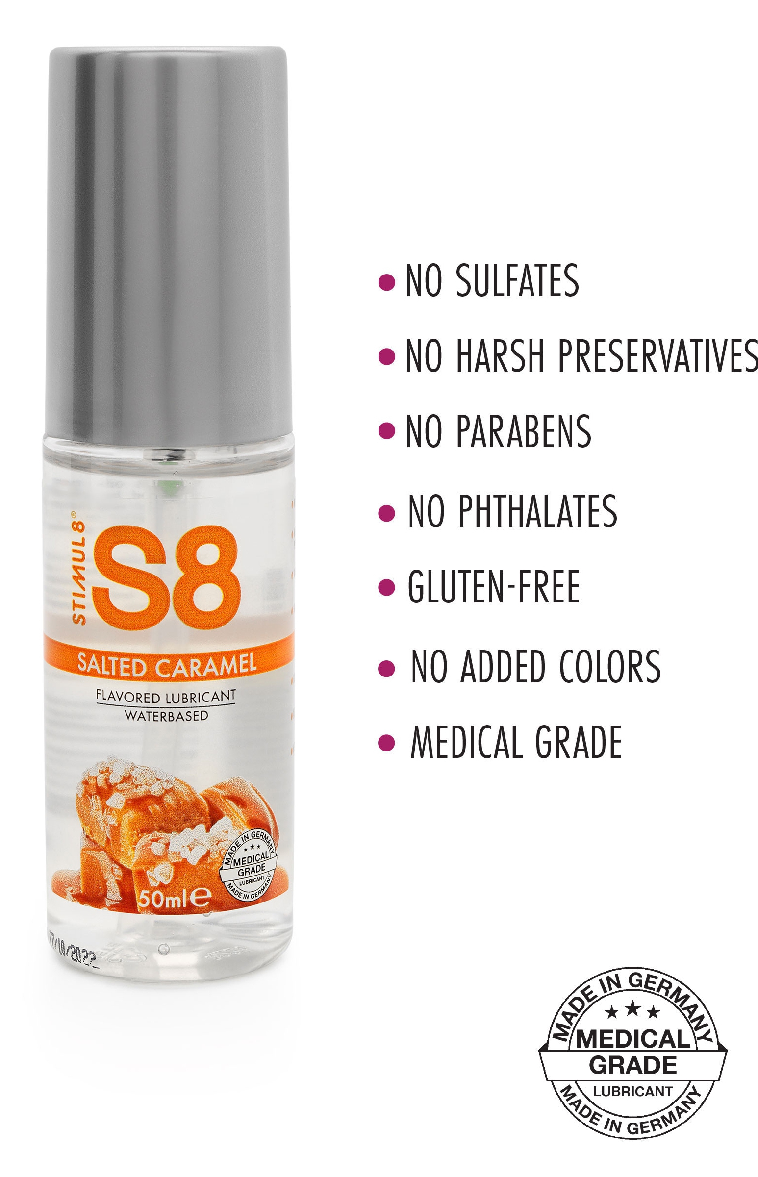 Lubrifiant aromatisé Caramel Beurre Salé S8 50mL – Image 2