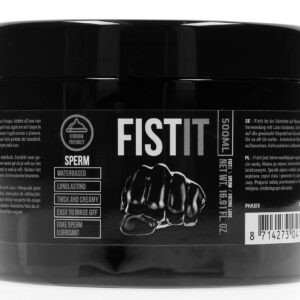 Lubrifiant Aspect Sperme Fist It 500 ml - Pot noir