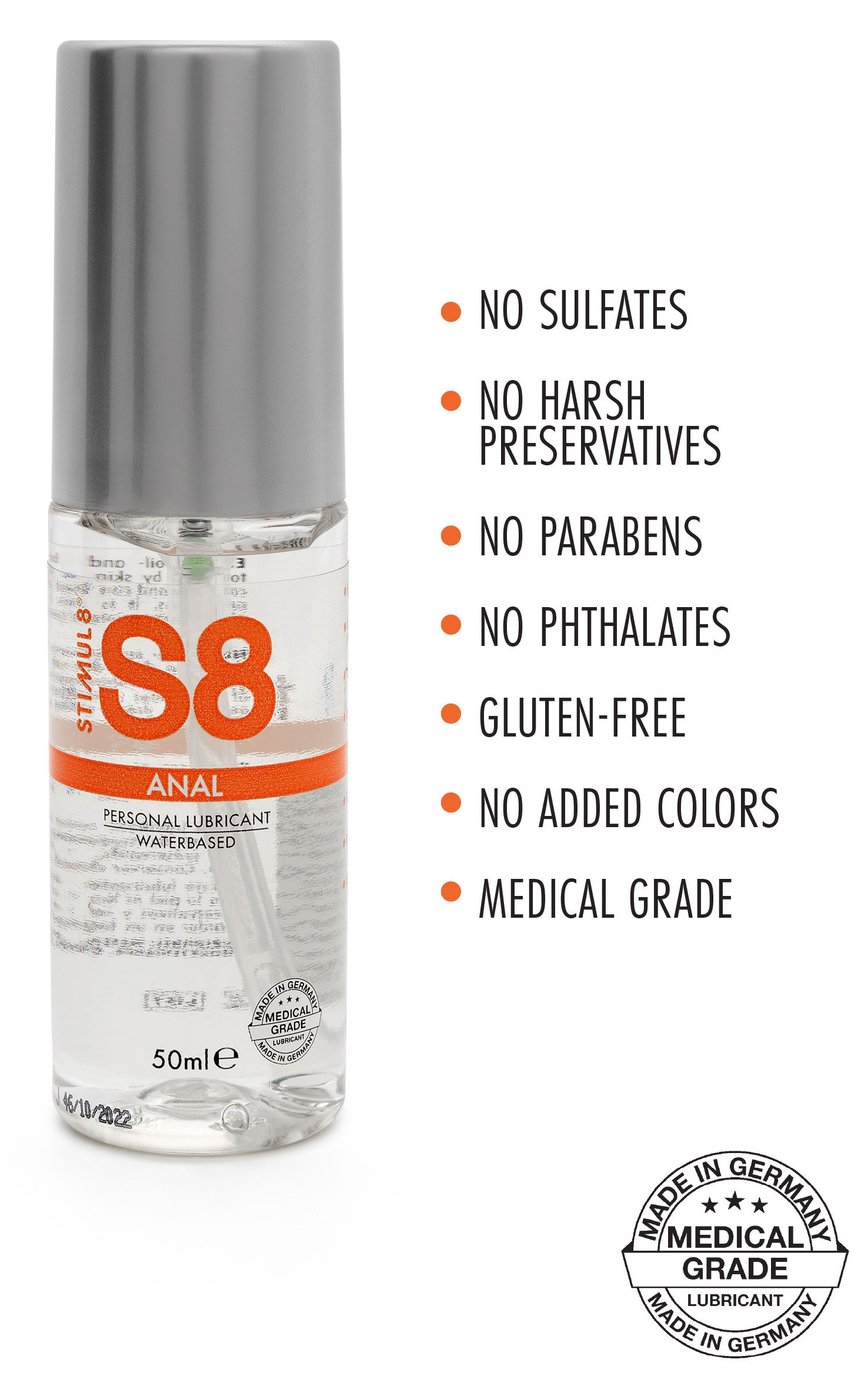 Lubrifiant Eau Anal S8 Natural 50mL – Image 2