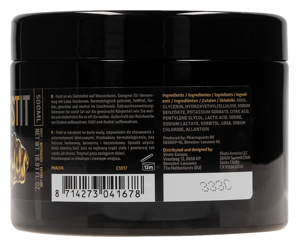 Lubrifiant Eau Fist It 500ml - Pot noir – Image 5