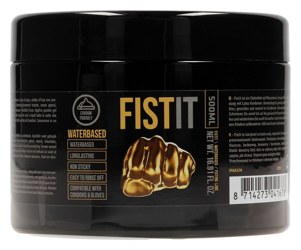 Lubrifiant Eau Fist It 500ml - Pot noir