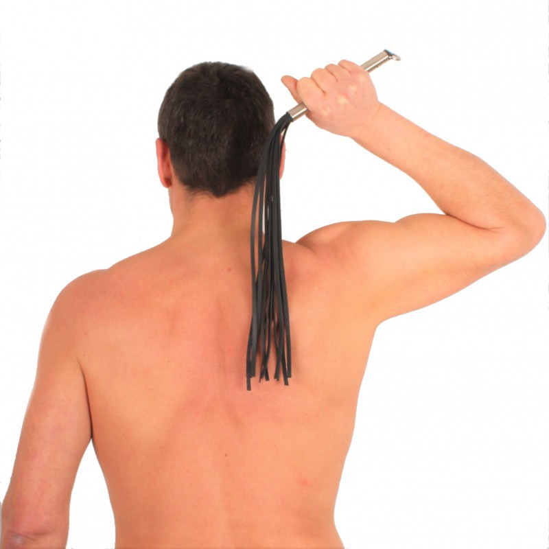 Martinet 12 brins en cuir - Manche Alu - 53cm – Image 3