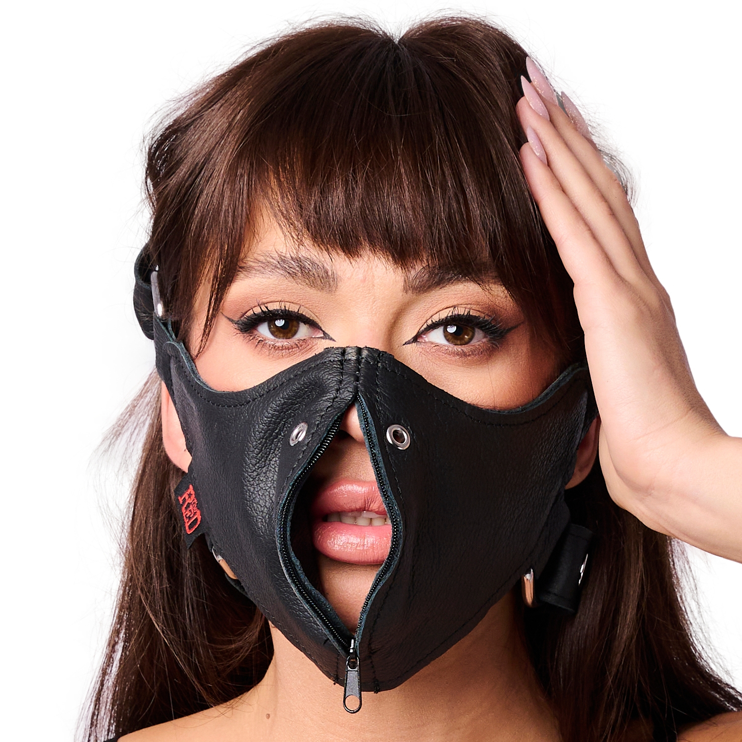 Masque en cuir avec Zip – Image 4