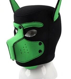Masque Puppy néoprène Dog On Noir-Vert
