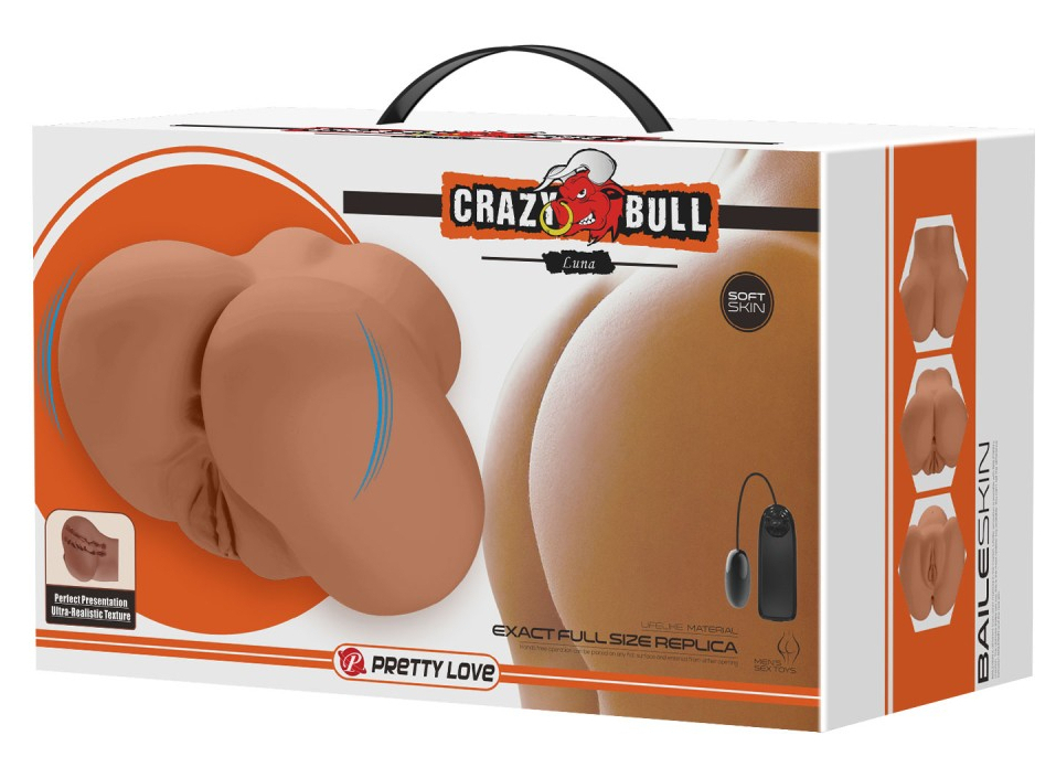 Masturbateur Fessier Vibrant Crazy Bull Luna Marron – Image 2