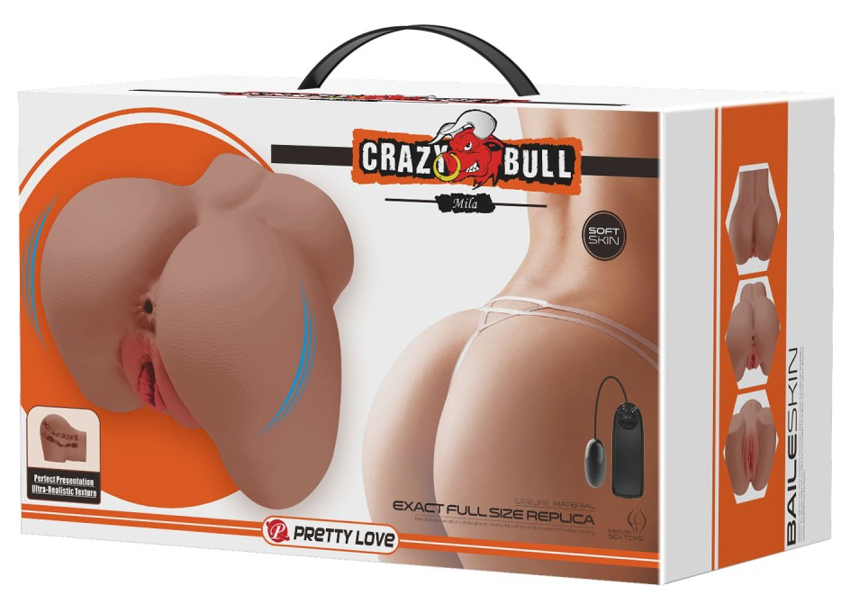 Masturbateur Fessier Vibrant Crazy Bull Mila Marron – Image 2