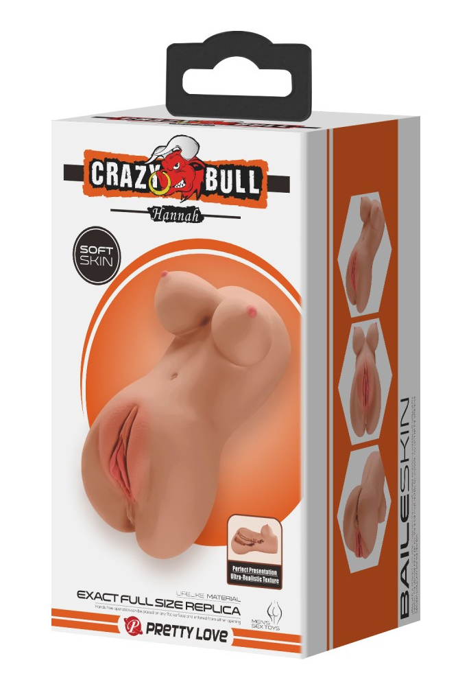 Masturbateur Pussy Crazy Bull Hannah 2 Entrées Marron – Image 2