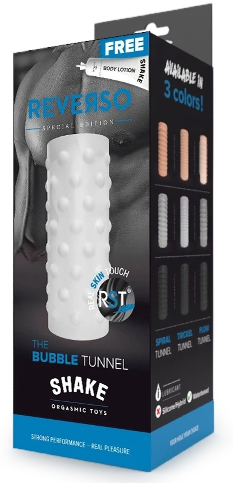 Masturbateur The Bubble Tunnel Shake Reverso Blanc – Image 2