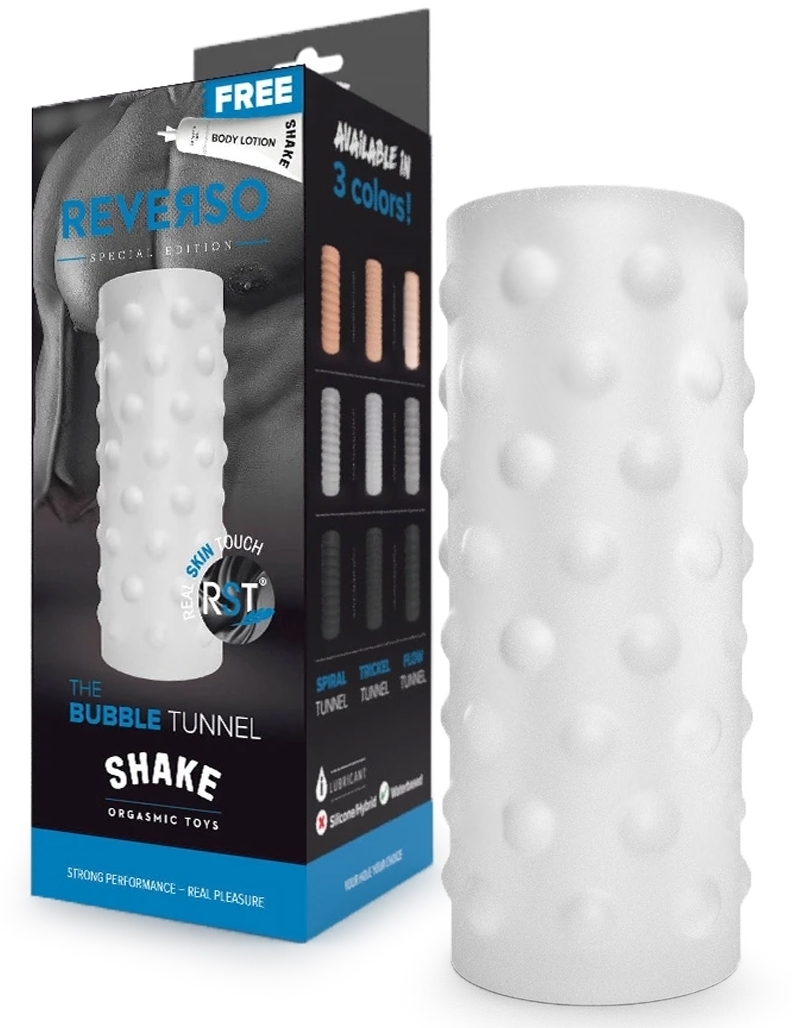 Masturbateur The Bubble Tunnel Shake Reverso Blanc – Image 3