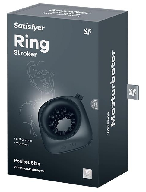 Masturbateur vibrant Ring Stroker Noir – Image 2