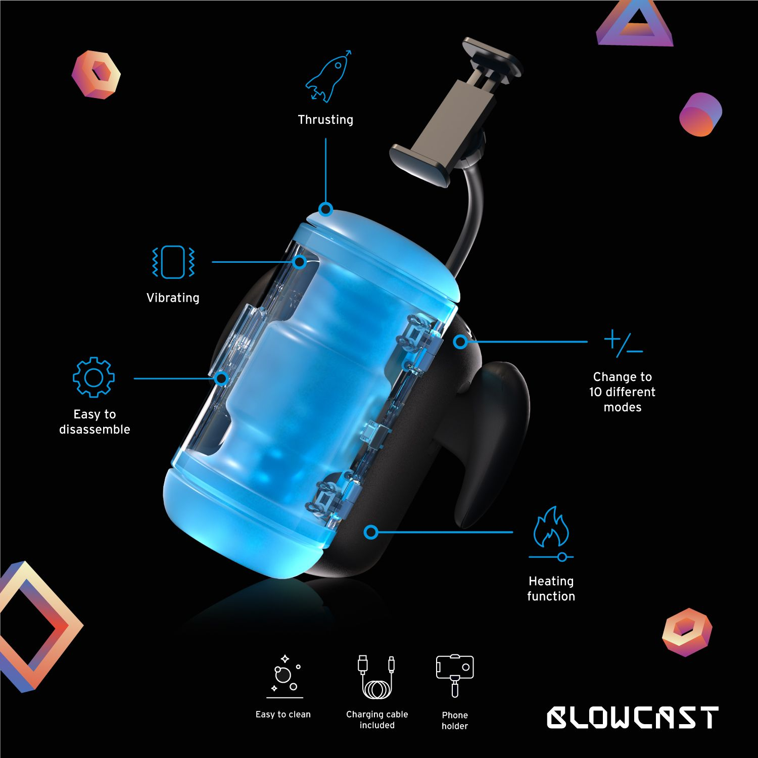 Masturbateur Wingman Pro Poussées et Vibrations – Image 15