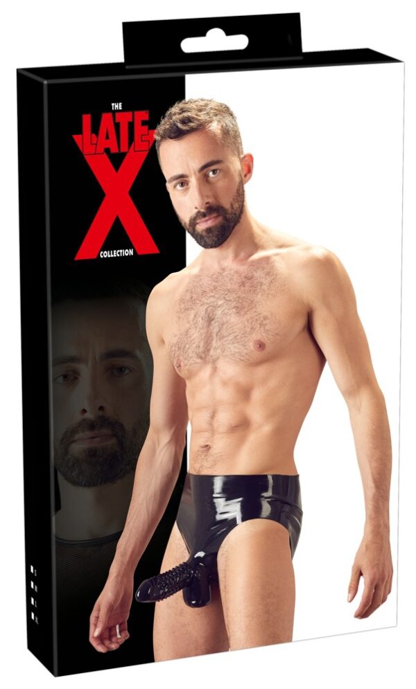 Slip en latex avec étui pénien perlé – Image 4