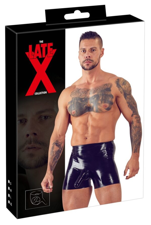 Boxer long en latex avec étuis pénien et anal – Image 4
