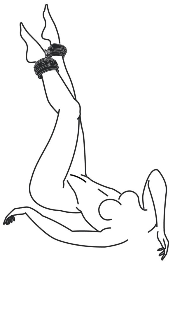 Menottes de chevilles Fetish Noires – Image 3