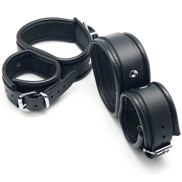 Menottes de retenue Chevilles / Mains en cuir – Image 5