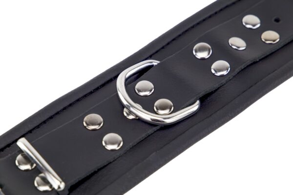Menottes en cuir pour les poignets Noir – Image 5
