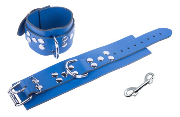 Menottes en cuir Ultra Bleues – Image 4
